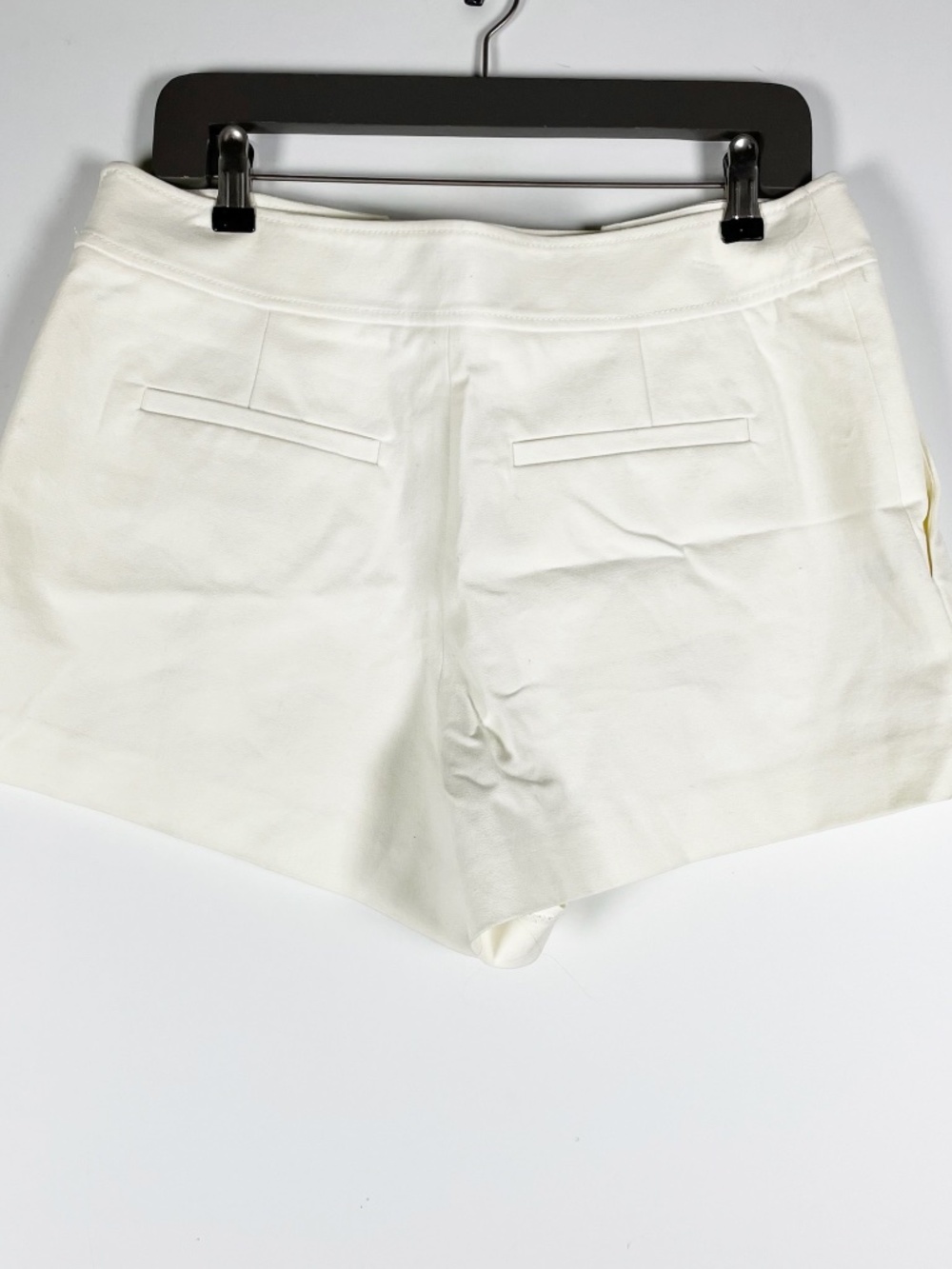 Derek Lam 10 Crosby Robertson Sailor Cotton Stretch White Gold High Rise Shorts - Picture 4 of 4